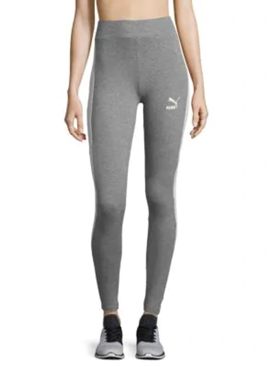 Shop Puma High-waist Leggings In Grey