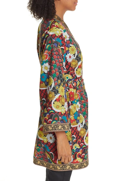 Shop Alice And Olivia Lynn Reversible Kimono In Floral Melody Multi