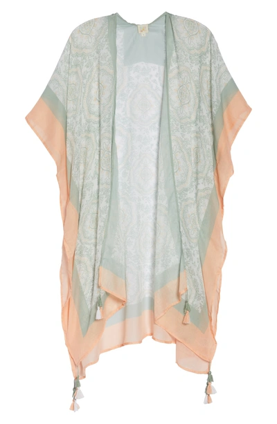 Shop Surf Gypsy Sorbet Vintage Baroque Cover-up In Mint/ Peach