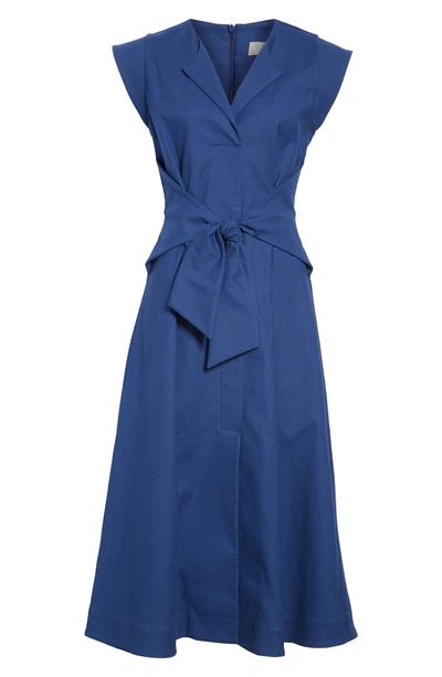 Shop Sea Lennox Belted Midi Dress In Blue