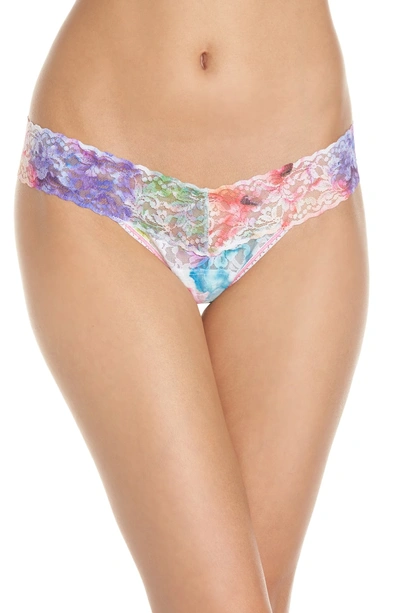 Shop Hanky Panky Impressionista Low Rise Thong In White/ Multi