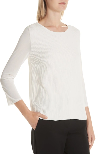 Shop Max Mara Astor Plisse Front Top In Silk