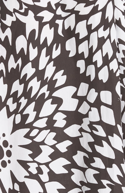 Shop Missoni Floral Print Poplin Shirtdress In Sm771 Black/ White