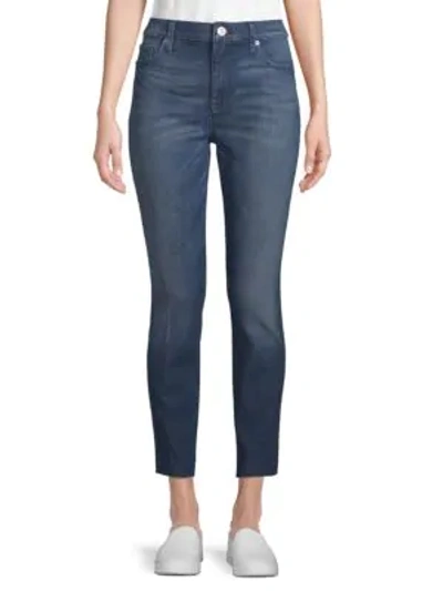 Shop Hudson Released Hem Mid-rise Ankle-length Jeans In Dark Bloom