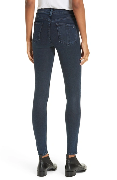 Rag Bone High rise Ankle Stretch Skinny Jeans In Coated Mae