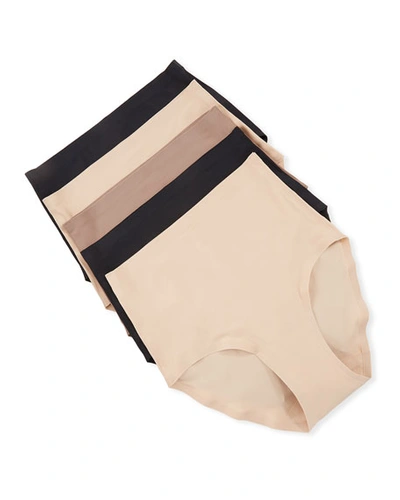 Shop Chantelle 5-pack Soft-stretch Full Bikini Briefs In Multi