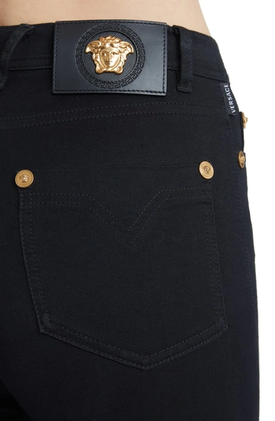 Shop Versace Skinny Jeans In Denim Black