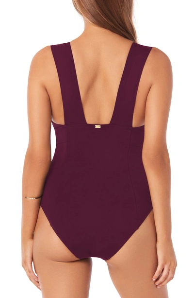 Shop Amoressa Moderne Delahaye One-piece Swimsuit In Zinfandel Red