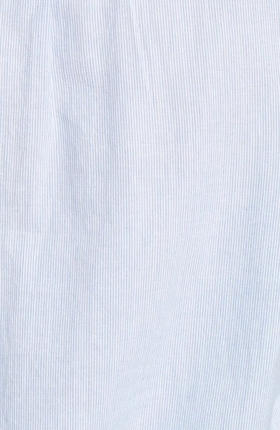 Shop Velvet By Graham & Spencer Embroidered Stripe Top In Blue