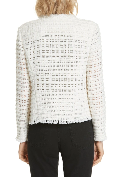 Shop Iro Startle Crochet Jacket In Ecru