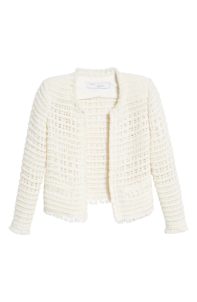 Shop Iro Startle Crochet Jacket In Ecru