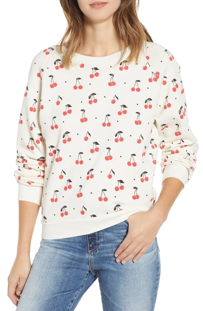 Shop Wildfox Cherry Oh Baby Sweatshirt In Vintage Lace