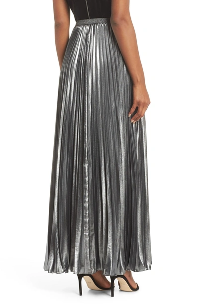 Pleated lame maxi 2025 skirt eliza j