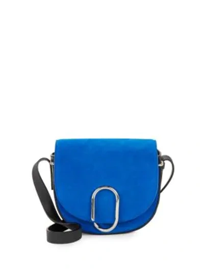 Shop 3.1 Phillip Lim / フィリップ リム Mini Alix Suede Saddle Bag In Electric Blue