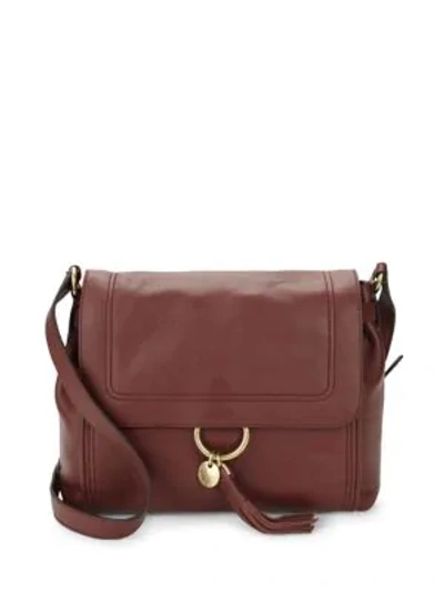 Shop Cole Haan Fantine Leather Crossbody Bag In Fired Brick