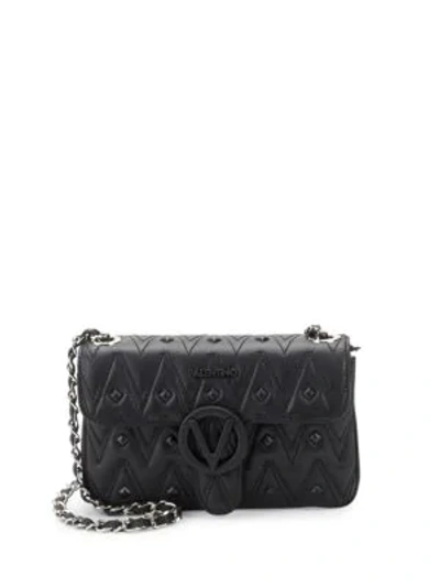 Shop Valentino By Mario Valentino Poison Studded Leather Crossbody Bag In Black