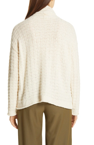 Shop Eileen Fisher Funnel Neck Sweater In White