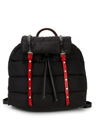 Shop Sam Edelman Branwen Quilted Backpack In Black Red