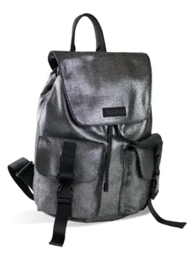 Shop Kendall + Kylie Parker Metallic Backpack In Black