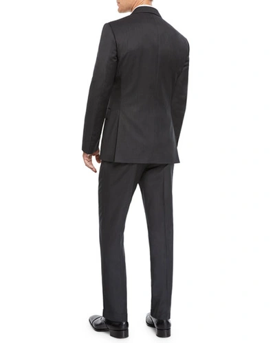Shop Ralph Lauren Men's Gregory Hand-tailored Wool Serge Suit In Charcoal