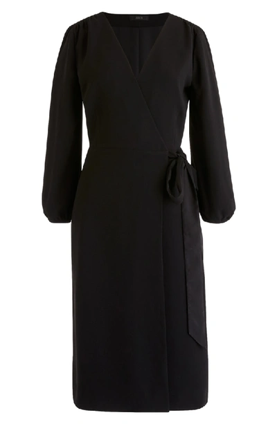 Shop Jcrew 365 Crepe Wrap Dress In Black
