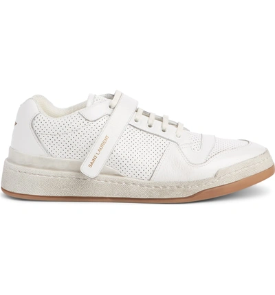 Shop Saint Laurent Jeddo Sneaker In White/ Multi