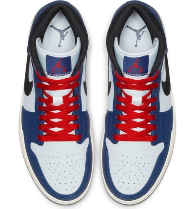 Shop Nike Air Jordan 1 Mid Winterized Sneaker In Deep Royal Blue/ Black