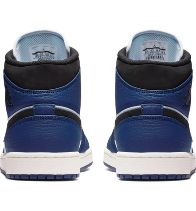 Shop Nike Air Jordan 1 Mid Winterized Sneaker In Deep Royal Blue/ Black