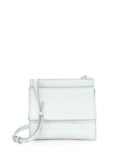 Shop Calvin Klein 205w39nyc Foldover Leather Crossbody Bag In Glass