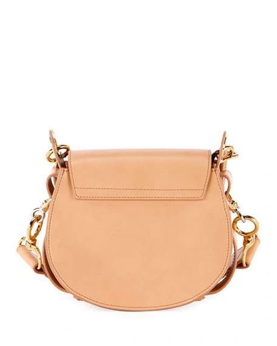 Shop Chloé Tess Small Leather/suede Camera Crossbody Bag In Gray