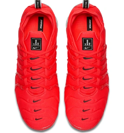 Shop Nike Air Vapormax Plus Sneaker In Bright Crimson/ Black/ White