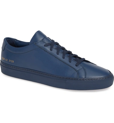 Shop Common Projects Original Achilles Sneaker In Navy Leather