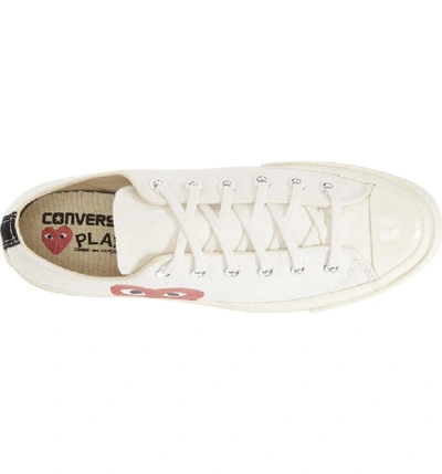 Shop Comme Des Garçons Play X Converse Chuck Taylor Low Top Sneaker In White Canvas