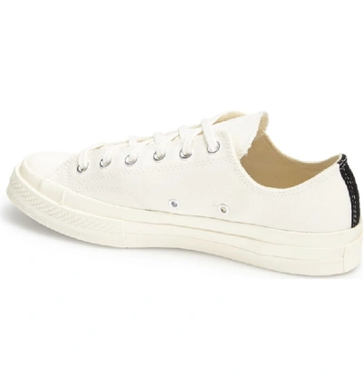 Shop Comme Des Garçons Play X Converse Chuck Taylor Low Top Sneaker In White Canvas