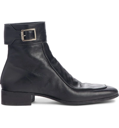 Shop Saint Laurent Miles Zip Boot In Nero