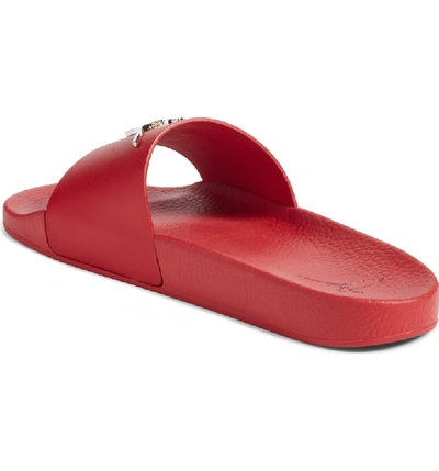 Shop Giuseppe Zanotti Slide Sandal In Fiamma