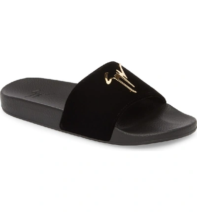 Shop Giuseppe Zanotti Slide Sandal In Nero
