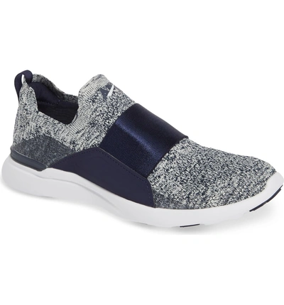 Shop Apl Athletic Propulsion Labs Techloom Bliss Knit Running Shoe In Navy/ Pristine/ White
