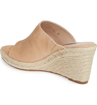 Shop Stuart Weitzman Marabella Slide Espadrille Sandal In Adobe Suede