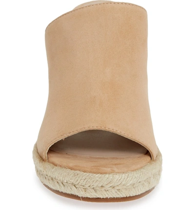 Shop Stuart Weitzman Marabella Slide Espadrille Sandal In Adobe Suede