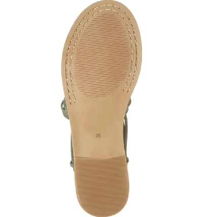 Shop Alias Mae Theory Strappy Flat Sandal In Khaki Leather