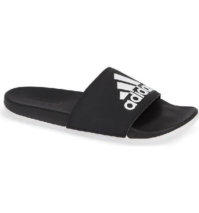 Shop Adidas Originals 'adilette' Slide Sandal In Black/ Black/ White