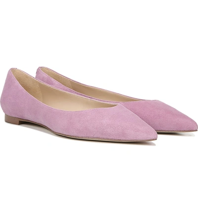 Shop Sam Edelman Sally Flat In Sweet Lilac Suede Leather