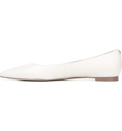 Shop Sam Edelman Sally Flat In Bright White Nappa Leather