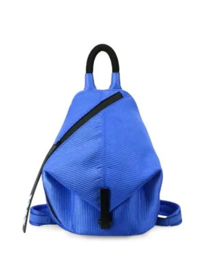 Shop Kendall + Kylie Mini Koenji Textured Asymmetric Backpack In Cobalt