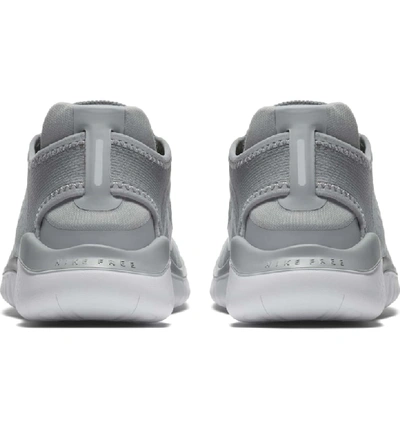 Shop Nike Free Rn 2018 Running Shoe In Wolf Grey/ White