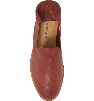 Shop Lucky Brand Cahill Flat In Burgundy Leather