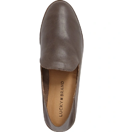 Shop Lucky Brand Cahill Flat In Dark Driftwood Leather