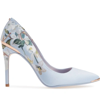 Shop Ted Baker Izibeli Pump In Blue Graceful Fabric