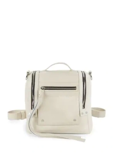 Shop Mcq By Alexander Mcqueen Multi-zip Leather Backpack In Ivory